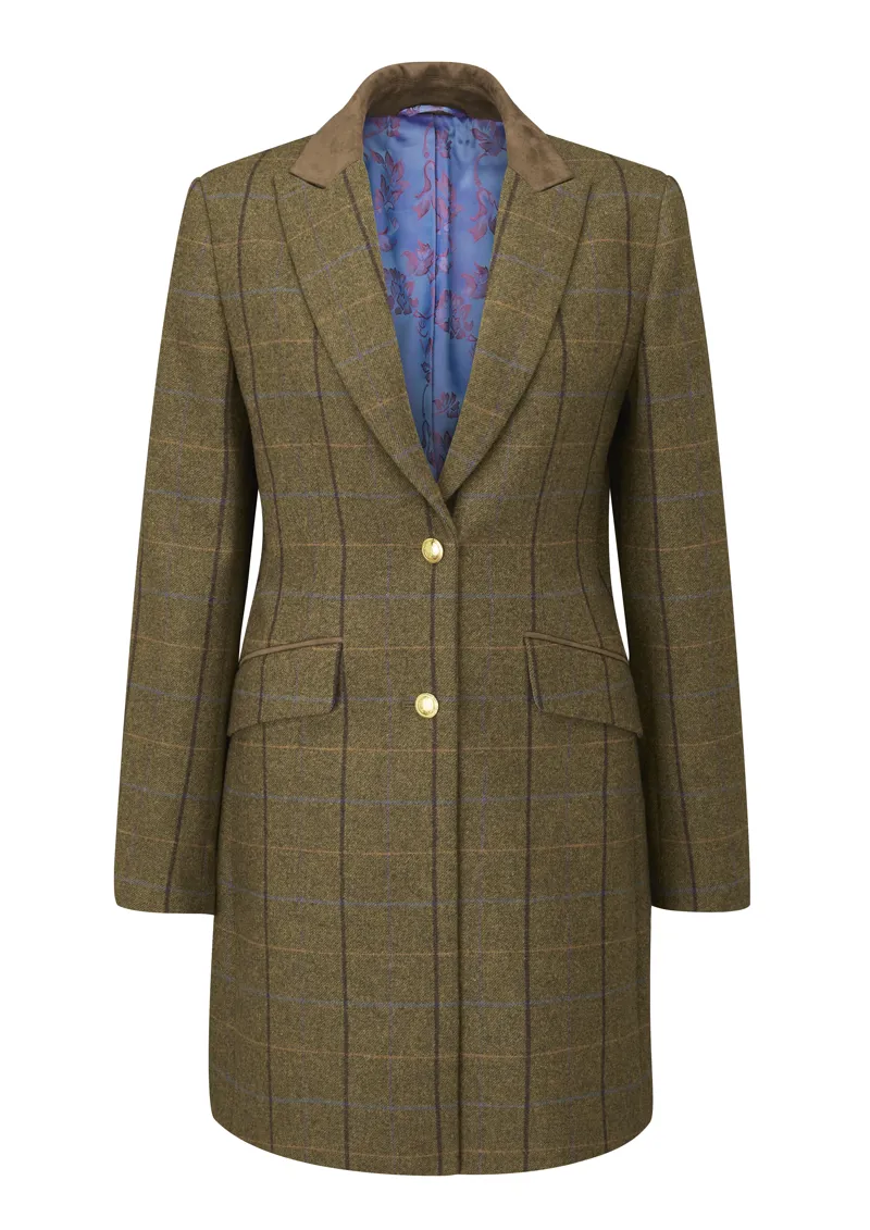 Alan Paine Ladies Combrook Mid Thigh Coat Hazel-1